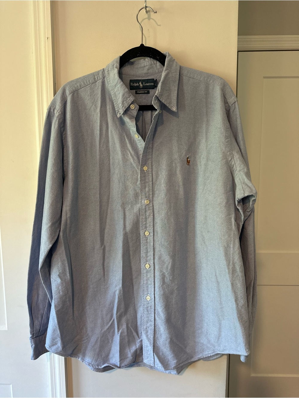Ralph Lauren Men's Pale Blue Button-Down Oxford Shirt